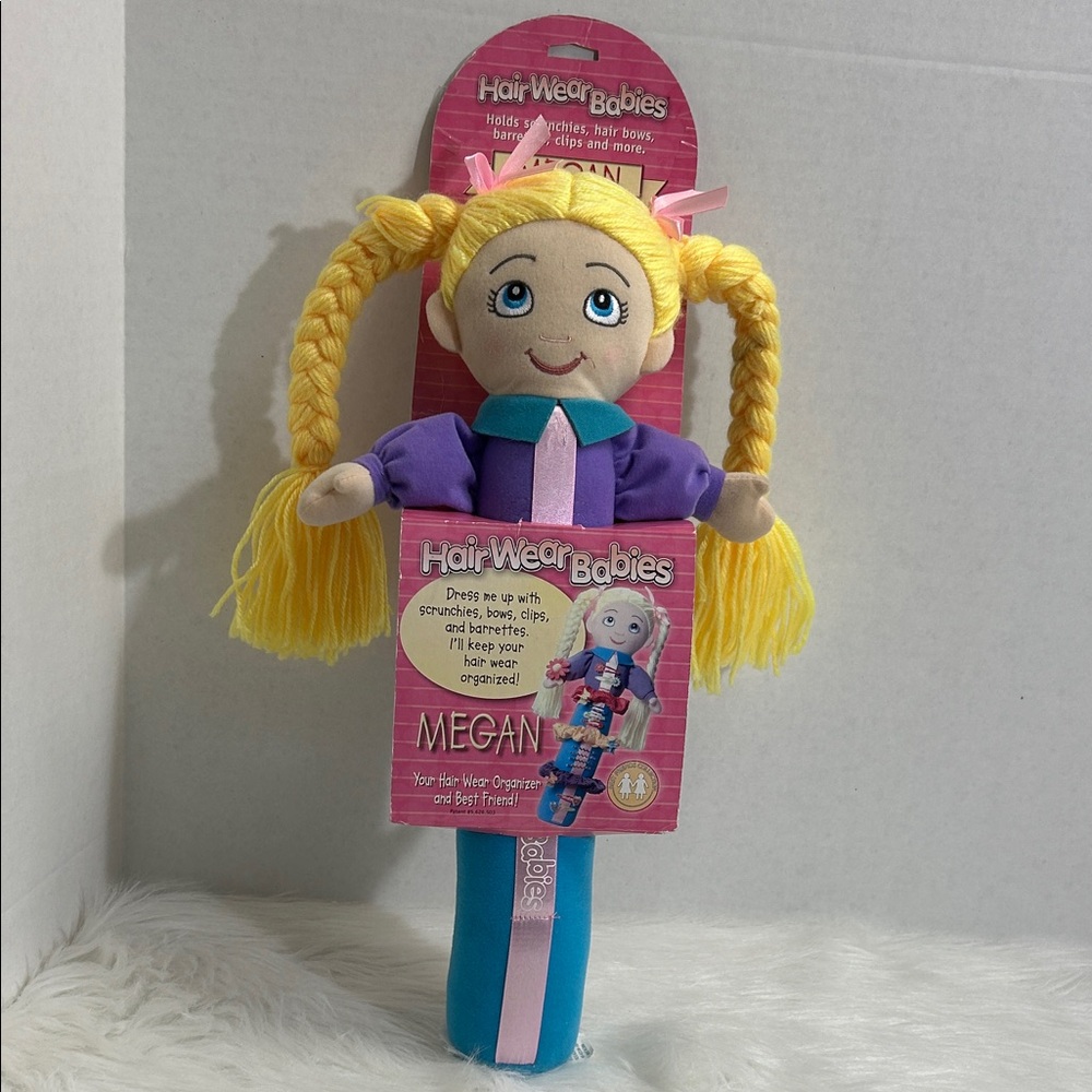 Hair Wear Babies Megan Doll Hair Organizer - Yellow Hair, Purple Outfit